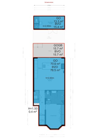 Floor plan - Eemsstraat 21H, 1079 TC Amsterdam 